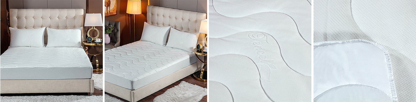 ZC24027 Tencel Cooling Factory Modern Design Quilted Mattress Pad Cover