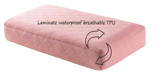 ZC24006 CRIB WATERPROOF BRETHABLE  MATTRESS ENCASEMENT