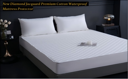 ZC24011 New Diamond Jacquard Premium Cotton Waterproof Mattress Protector ZC24011 New Diamond Jacquard Premium Cotton Waterproof Mattress Protector