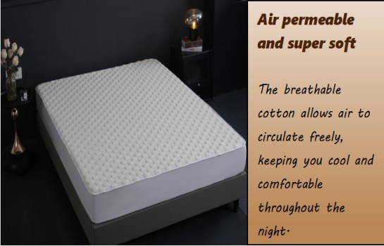 ZC24010 Ultra Soft Premium Cotton Jacquard Waterproof Mattress Protector ZC24010 Ultra Soft Premium Cotton Jacquard Waterproof Mattress Protector