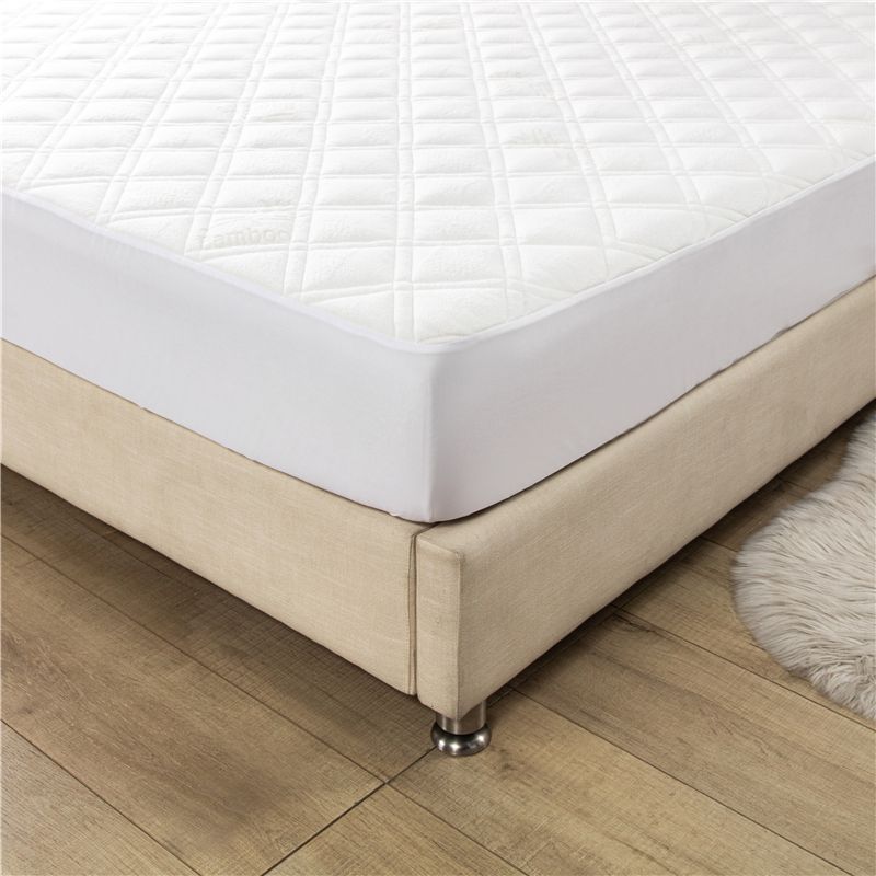 ZC24002 Natural Anti Bacterial Bamboo Anti Dust Mite Anti Allergy Quilted Mattress Pad Cover