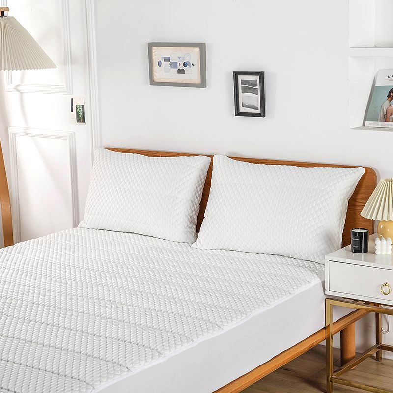 ZC24023 Cooling Touch Jacquard Knit Quilted Luxury Mattress Pad