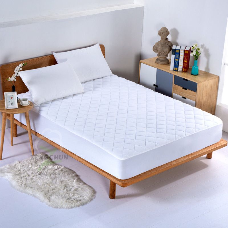 ZC24025 Super Soft Warm Quilted Coral Fleece Mattress Pad