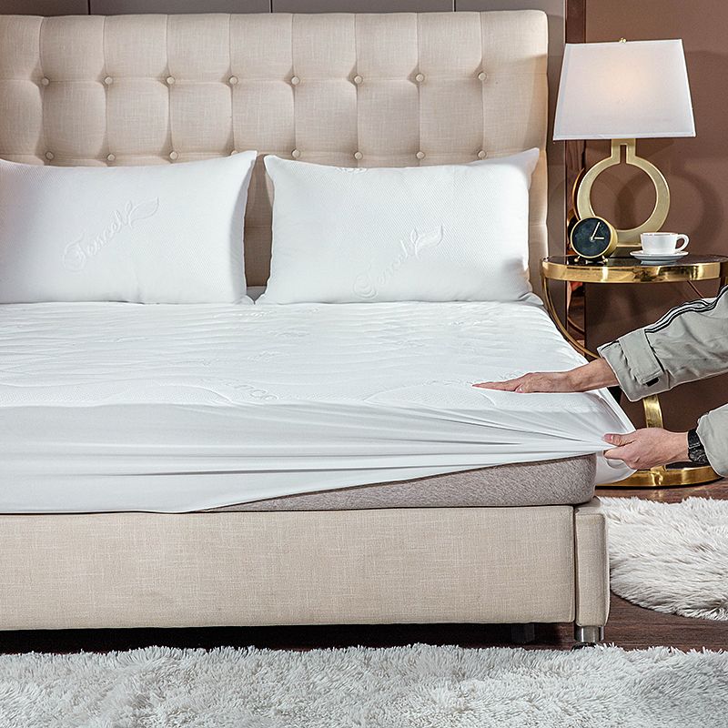 ZC24027 Tencel Cooling Factory Modern Design Quilted Mattress Pad Cover