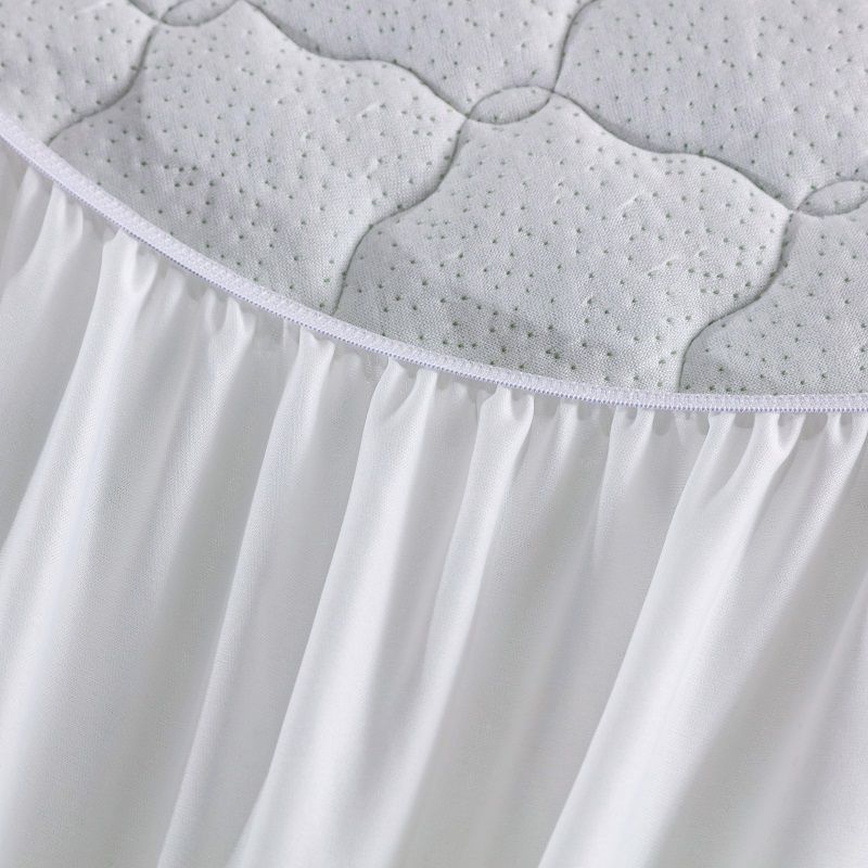 ZC24028 Natural Anti Bacterial Bamboo Anti Dust Mite Anti Allergy Quilted Mattress Pad Cover