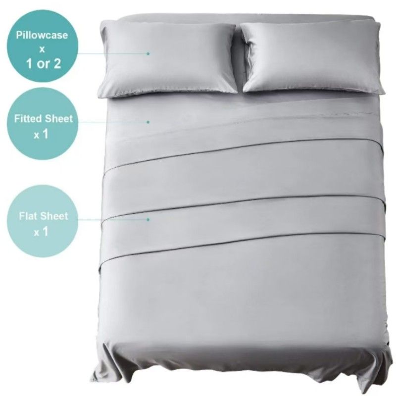 ZC24065 Elegant Hypoallergenic 4 Pieces Soft Bedding Bamboo Sheets Organic Bamboo Bedding Set