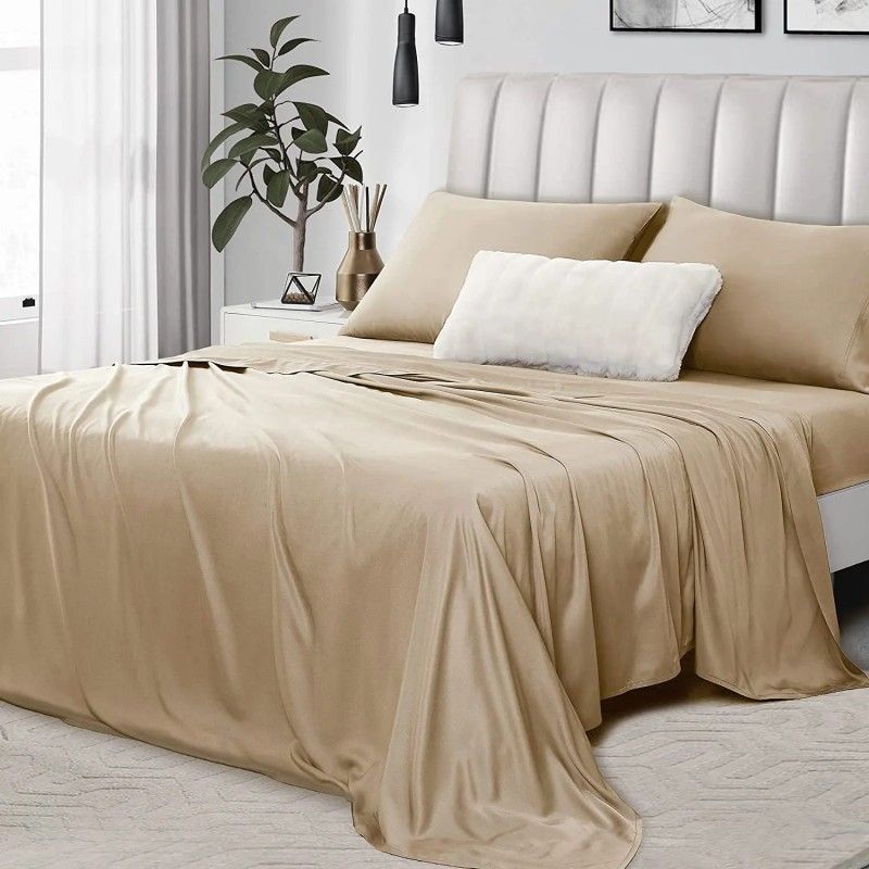 ZC24066 Silky Hypoallergenic 4 Pieces Soft Bedding Bamboo Sheets Organic Bamboo Bedding Set