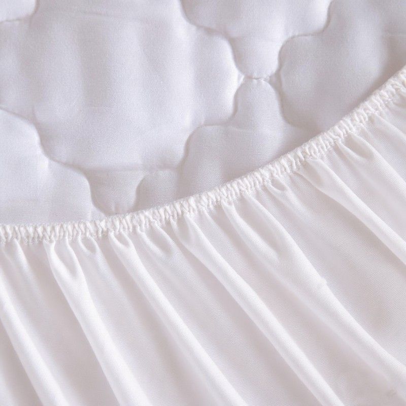 ZC25075 Promotional Popular White Mattress Cover Anti Bacterial Bamboo Fabric Breathable Mattress Pad