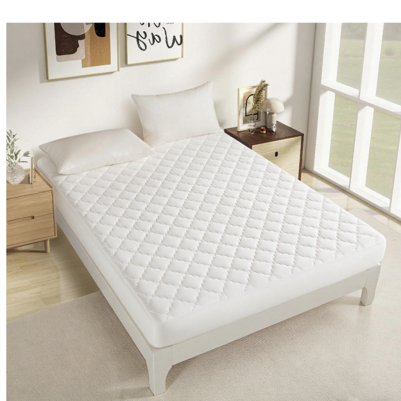 ZC25075 Promotional Popular White Mattress Cover Anti Bacterial Bamboo Fabric Breathable Mattress Pad