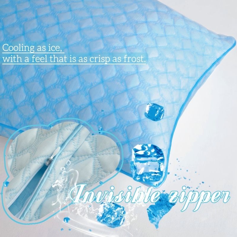 ZC25076 PE Cooling Jacquard Breathable Zipper Pillow Protector Cover