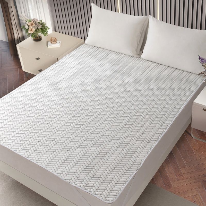 ZC25079 Middle PE Cooling Jacquard Waterproof Mattress Topper