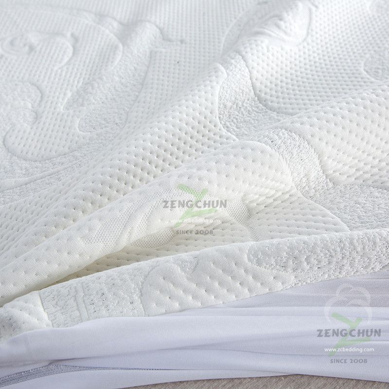 Zinc ion infused jacquard waterproof mattress protector