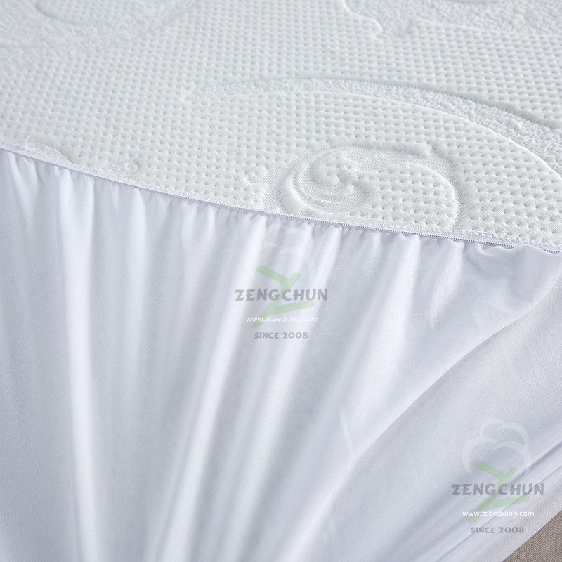 Zinc ion infused jacquard waterproof mattress protector